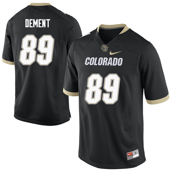 Men #89 Kevin Dement Colorado Buffaloes College Football Jerseys Sale-Black - Click Image to Close